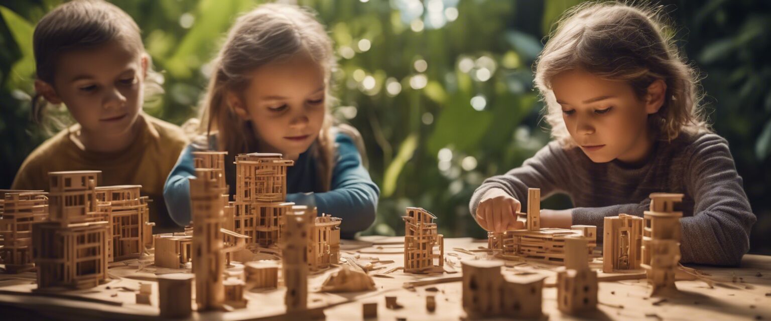 Children playing with eco-friendly toys